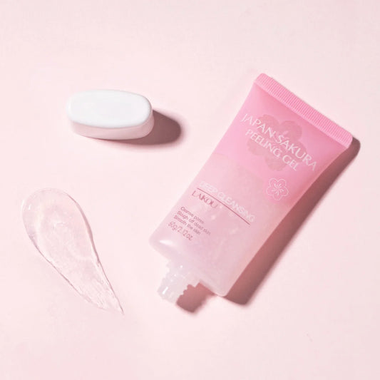 Revitalize Your Skin with LAIKOU Sakura Exfoliating Face and Body Scrub - 60g for Brightening and Hydration