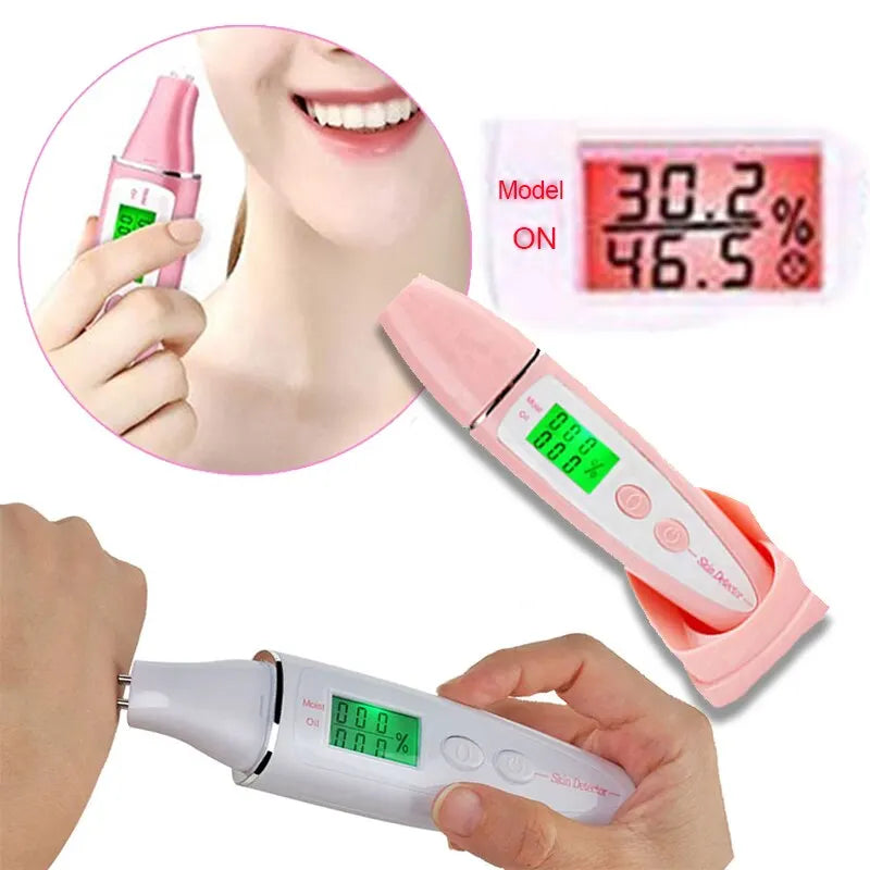 Advanced Skin Oil Moisture Tester - Digital LCD Analyzer for Radiant Skin Care