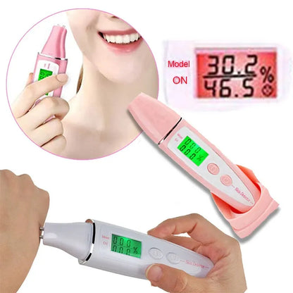 Advanced Skin Oil Moisture Tester - Digital LCD Analyzer for Radiant Skin Care