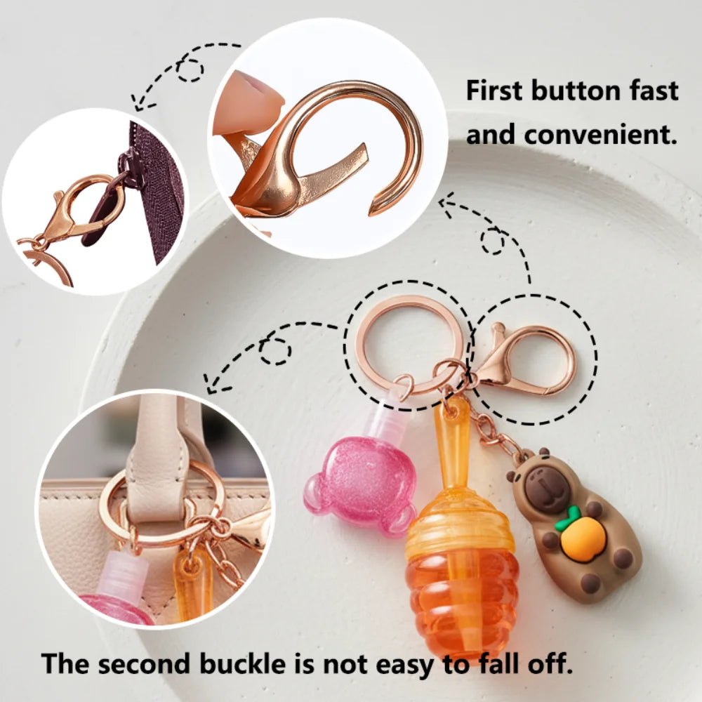 3 PCS Pendant Honey Lip Oil Lip Gloss Set Color Random Hair Long Lasting Easy to Apply Lip Makeup