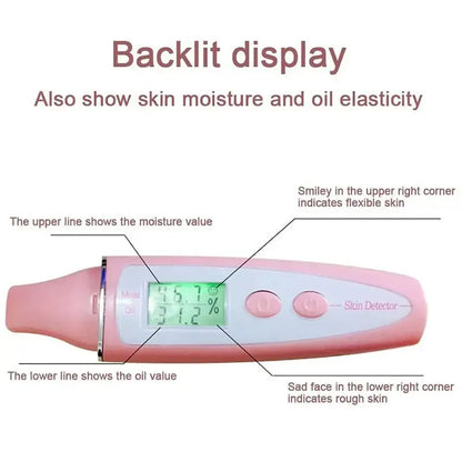 Advanced Skin Oil Moisture Tester - Digital LCD Analyzer for Radiant Skin Care