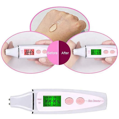 Advanced Skin Oil Moisture Tester - Digital LCD Analyzer for Radiant Skin Care