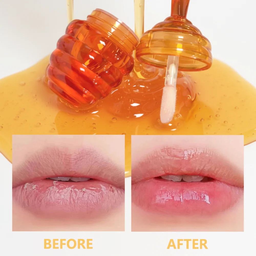3 PCS Pendant Honey Lip Oil Lip Gloss Set Color Random Hair Long Lasting Easy to Apply Lip Makeup