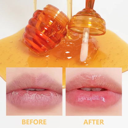 3 PCS Pendant Honey Lip Oil Lip Gloss Set Color Random Hair Long Lasting Easy to Apply Lip Makeup