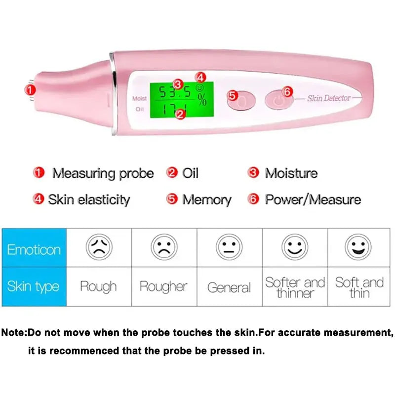 Advanced Skin Oil Moisture Tester - Digital LCD Analyzer for Radiant Skin Care